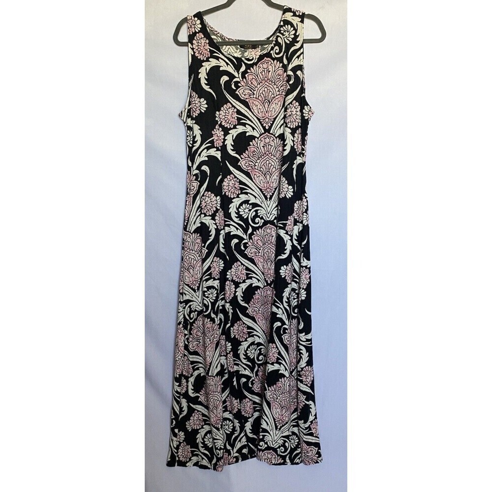 R&B Collection Dress Size XL Women's Maxi Multicolor Floral Sleeveless  *NEW*